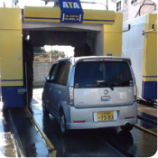 QRコードを洗車機カードリーダーに読み込ませると洗車受付完了です。